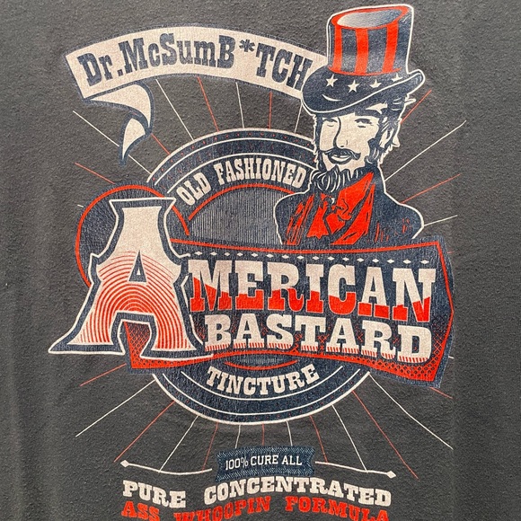 Grunt Style American Bastard Men’s Short Sleeve T-Short Size Medium - Picture 2 of 5